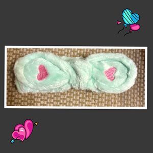 Valentine's Day Microfiber Spa Headband (Green/Pink)